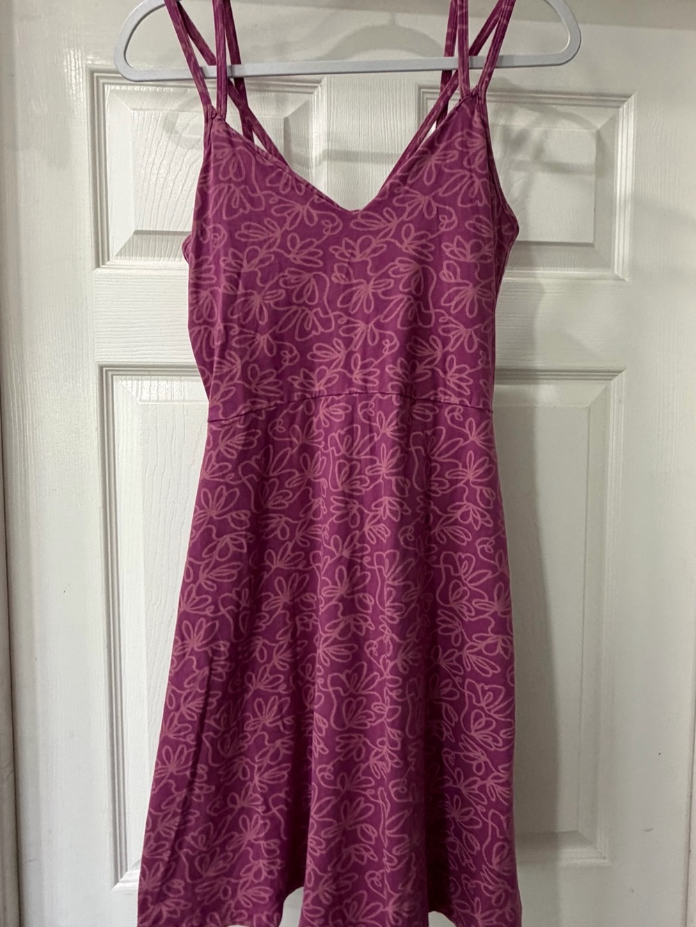 Pact Organic Cotton Fit & Flare Midi Dress in Garden Sketches Floral Size Large